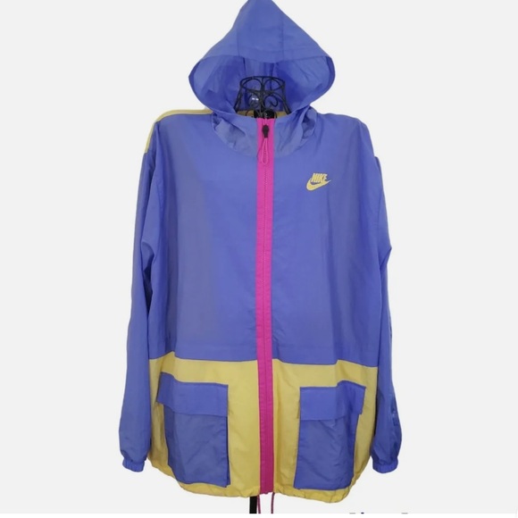 Nike Sportswear Icon Retro Clash Woven Windbreaker Jacket Purple / Yellow - Picture 3 of 14